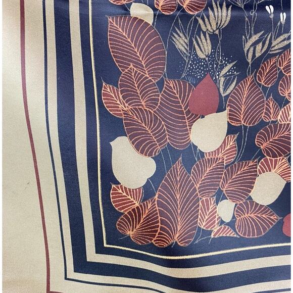 Neck Scarf Floral Print 27" Square with Rolled Edge - Picture 3 of 6